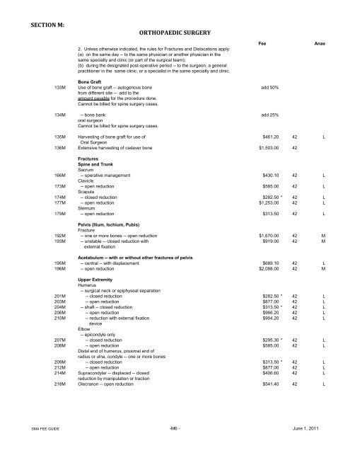 for uninsured services - Saskatchewan Medical Association