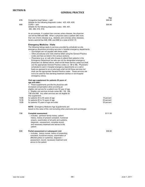 for uninsured services - Saskatchewan Medical Association