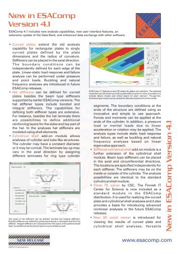 New features in the ESAComp 4.1 release (.pdf - PhilonNet ...