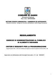 Esercizi di somministrazione al pubblico di ... - Comune di Gangi