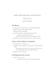 Samba, GPL Enforcement, and the GPLv3 - sambaXP
