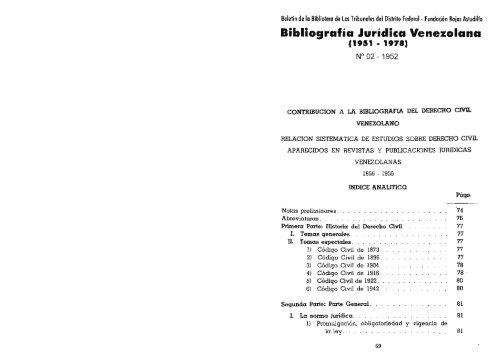 Bibliografía Jurídica Venezolana - Academia de Ciencias Políticas y ...