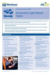 Automotive Light Vehicle Trades Literacy Profile(PDF ... - Workbase