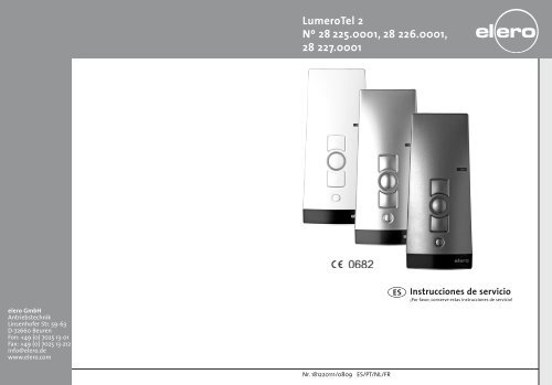 LumeroTel_2 ES 08.09:MonoTel DE/GB/FR - elero