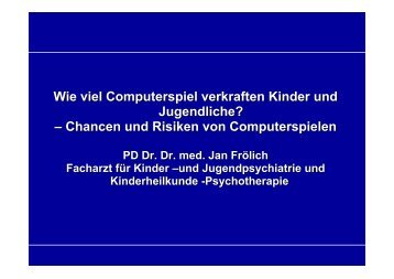 Wie viel Computerspiel verkraften Kinder und Jugendliche ...