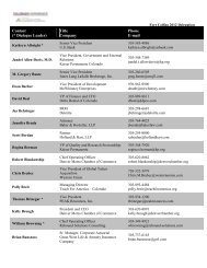 2012 Delegation - Denver Metro Chamber Leadership Foundation