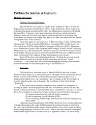 who knew?: stories unearthed from the archives - Jewish Historical ...