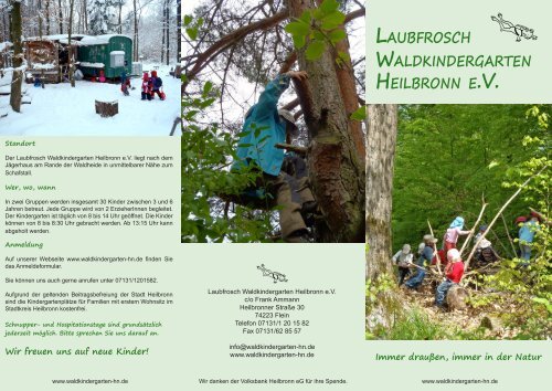 Flyer PDF-Datei zum download. - Laubfrosch Waldkindergarten ...