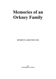 Memories of an Orkney Family.pdf - Orkney Communities