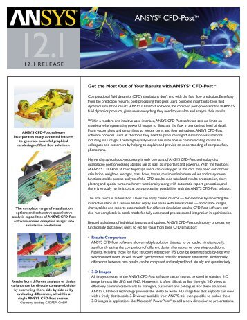 ANSYS CFD-Post Brochure (PDF)