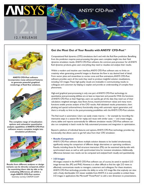 ANSYS CFD-Post Brochure (PDF)