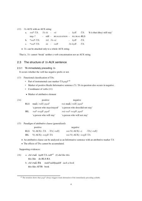 PËa-prefixation on verbs and auxiliaries in Lhaovo (Maru) Language ...