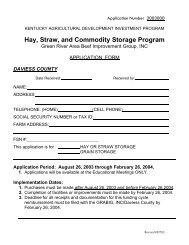 Hay, Straw, and Commodity Storage Program - Biosystems and ...