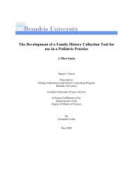 The Development of a Family History Collection Tool for use in a ...