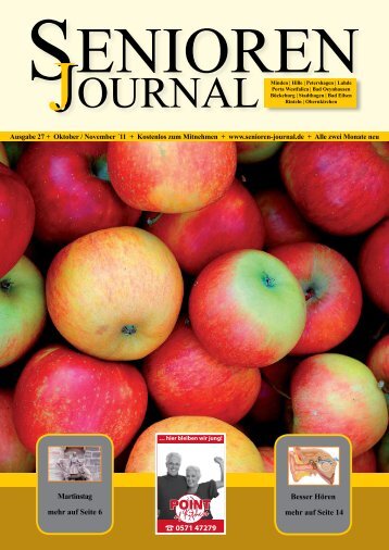 Ausgabe 27 - Okt. / Nov. 2011 - Senioren Journal