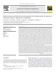 Mineral textures and fluid inclusion petrography of the epithermal Ag ...