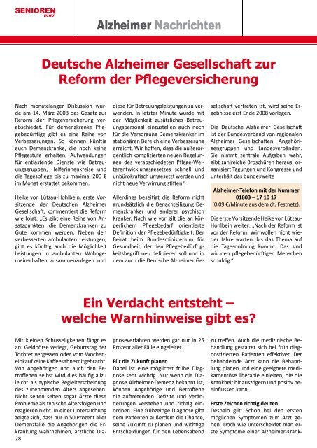 Ausgabe 2 / 2008 - SENIOREN-ECHO.de