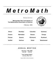 2005 Newsletter - MAA Sections - Mathematical Association of ...