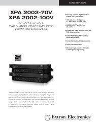 XPA 2002-70V XPA 2002-100V - Extron Electronics