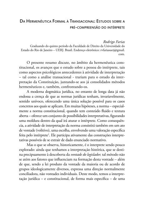 O Fututo do Constitucionalismo - Caderno de Resumos [2014][l]