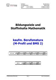 Mathematik M - Wirtschaftsschule KV Chur