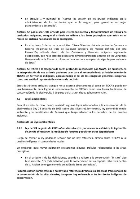 análisis de derecho internacional, legislación ... - Natural Justice