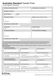 Australian Standard Transfer Form - Bell Potter Securities