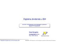 Digitalna dividend Digitalna dividenda u BiH - Ratel