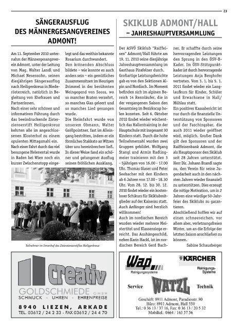 BÃ¼rgermeister-Zeitung - Marktgemeinde Admont