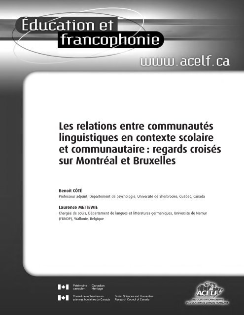 Article complet (pdf) - acelf