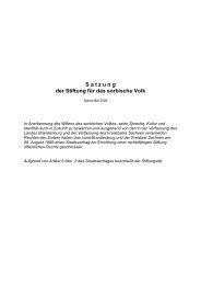 Satzung - Stiftung für das sorbische Volk - Sorben