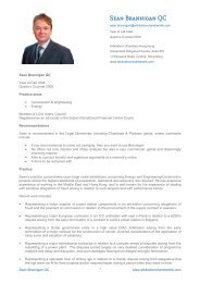 Sean Brannigan QC - Arbitration Chambers Hong Kong