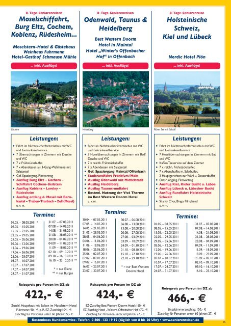 Sonder- & Erlebnisreisen 2011 - SKAN-TOURS Touristik ...