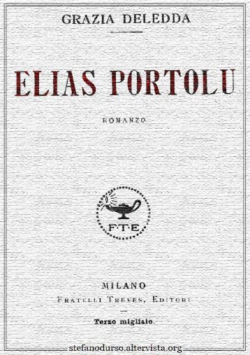 "Elias Portolu" di Grazia Deledda