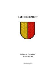 BAUREGLEMENT - in Sennwald