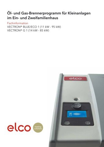 Fachinformation VECTRON 1 - ELCO Heating solutions