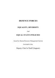 Defence Forces Equality, Diversity, and Equal Status Policies 2007