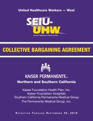 2012 Local Agreement - SEIU-UHW Healthcare Workers West