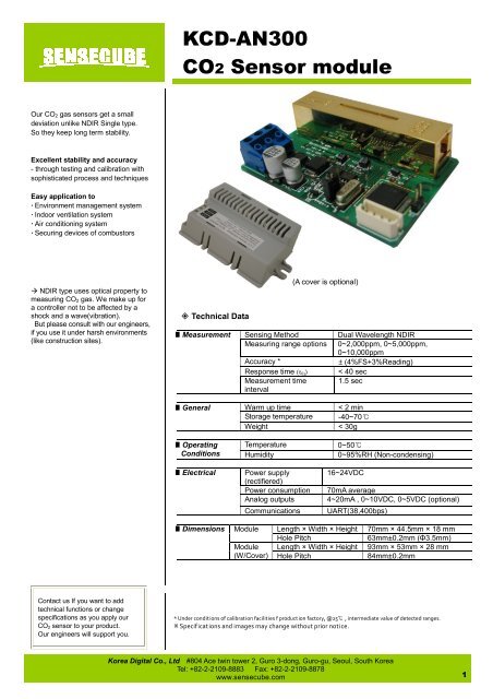 KCD-AN300 CO2 Sensor module