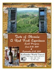 Taste of Slovenia: A Real Food Experience - Kollander World Travel