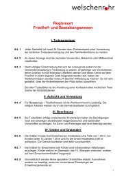 Friedhofreglement inkl. Anhang - Welschenrohr