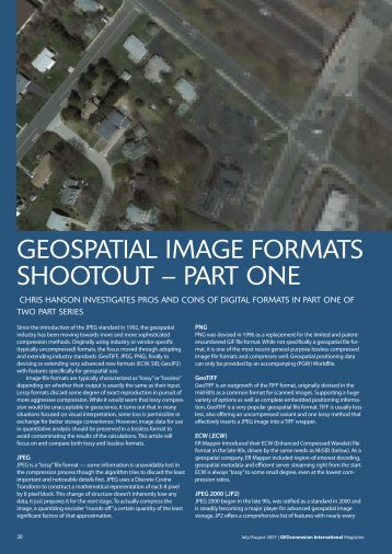geospatial image formats shootout â part one - LizardTech
