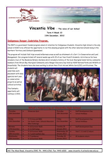 13 13th December 2012 Week 50 [pdf, 10 MB] - Vincentia High School