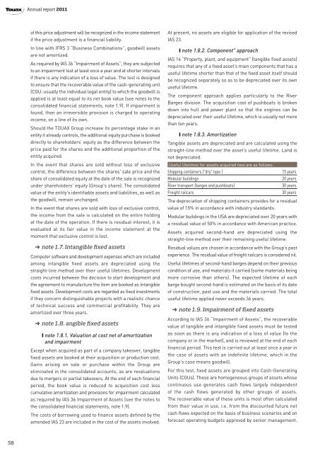 2011 Annual report - touax group