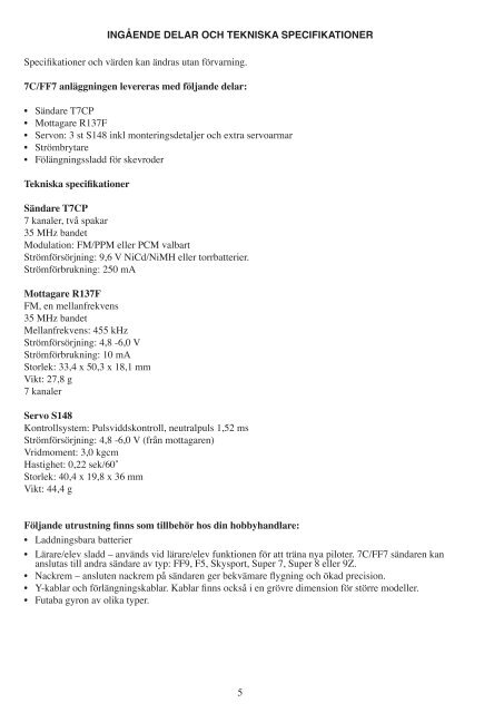 7C manualen - Minicars Hobby AB