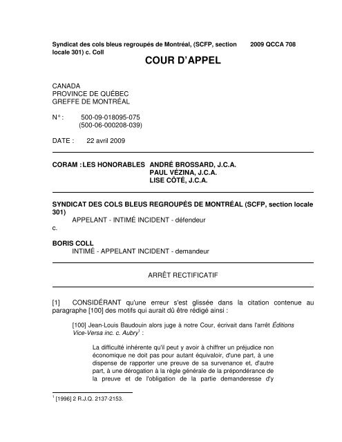 Jugement Cour D Appel Trudel Johnston