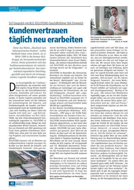 MAGAZIN FÃœR INTERMODALEN TRANSPORT UND LOGISTIK