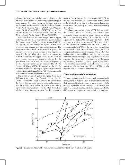 Ocean Circulation - Water Types and Water Masses