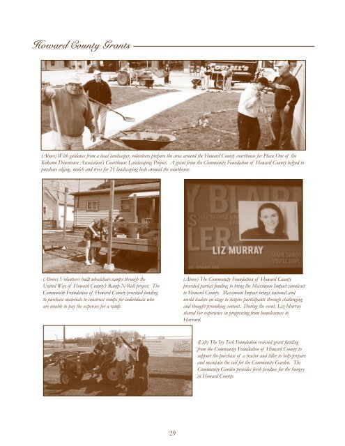 2009 ANNUAL REPORT - Community Foundation of Howard County