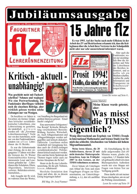 flz 09-01 - Zentralverein der Wiener Lehrerschaft